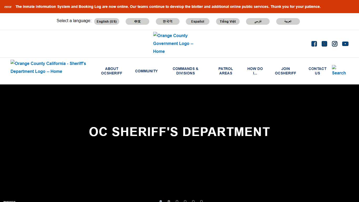 OC Sheriff's Department, CA | Orange County California - Sheriff's Department